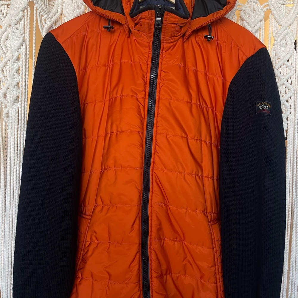 Paul & Shark Orange and Blue Hooded Jacket.Rare